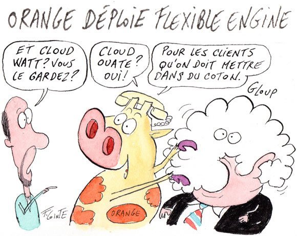 Dessin: Orange va lancer son cloud Flexible Engine en France